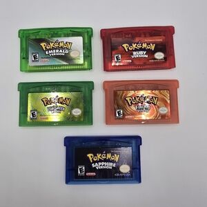 Gameboy Advance Game Lot 5 Games Pokemon Collection Copy Imitation Reproduction